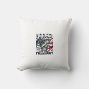 Patriotischer Angelhaken der Freiheit Vintage-Bars Kissen