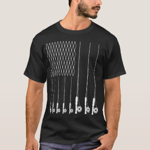 Patriotischer Angelsport Amerikanisch USA T-Shirt
