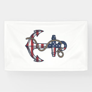 Patriotischer Anker Vintage Vektor Design_1 Banner