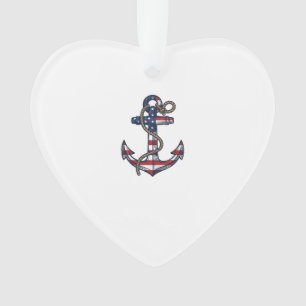 Patriotischer Anker Vintage Vektor Design_1 Ornament