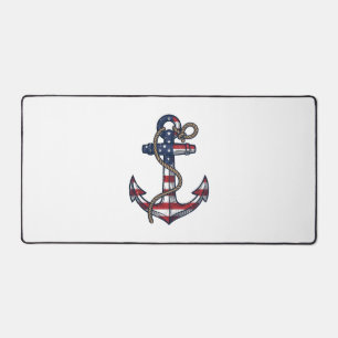 Patriotischer Anker Vintage Vektor Design_1 Schreibtischunterlage
