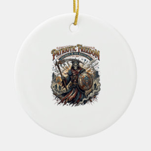 Patriotischer apokalyptischer Freiheits-Sense-Zomb Keramik Ornament
