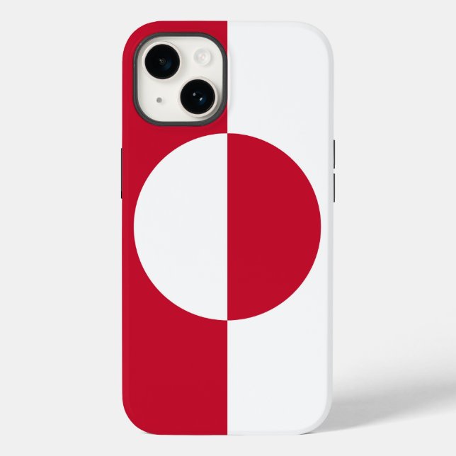 Patriotischer Apple 14 Case-Mate, grönländische Fl Case-Mate iPhone Hülle (Rückseite)