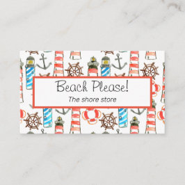 Patriotischer Aquarellleuchtturm Visitenkarte