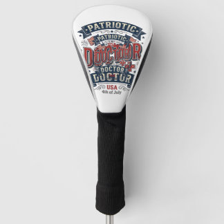 Patriotischer Arzt 4. Juli Vintage-Shirt-Design_ Golf Headcover