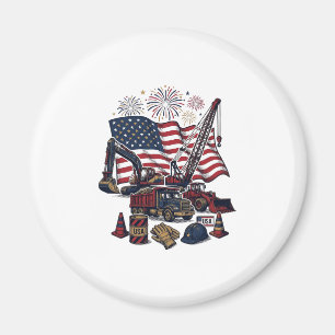 Patriotischer Aufbau USA Vintage Magnet