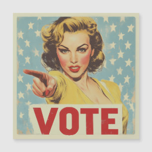 Patriotischer Aufruf zum Handeln: Abstimmung! Magnetkarte