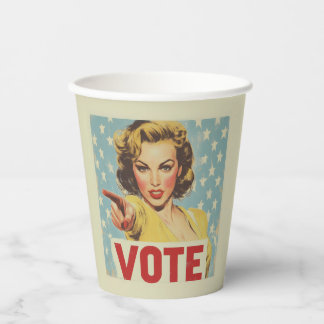 Patriotischer Aufruf zum Handeln: Abstimmung! Pappbecher