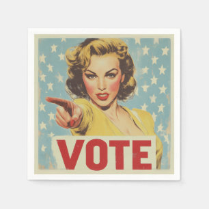 Patriotischer Aufruf zum Handeln: Abstimmung! Serviette