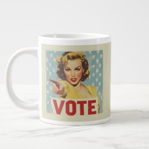 Patriotischer Aufruf zum Handeln: Wählen! Jumbo-Tasse