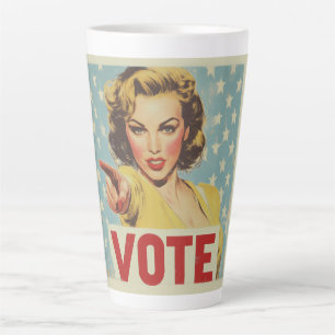 Patriotischer Aufruf zum Handeln: Wählen Sie! Milchtasse
