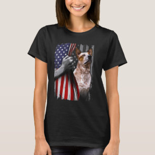 Patriotischer Australian Cattle Dog Amerikanische T-Shirt