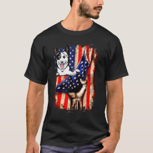 Patriotischer australischer Rindfleisch-Amerikanis T-Shirt