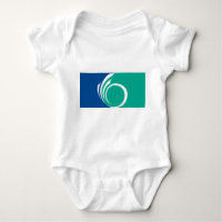 Patriotischer Baby-Body mit Flagge von Ottawa