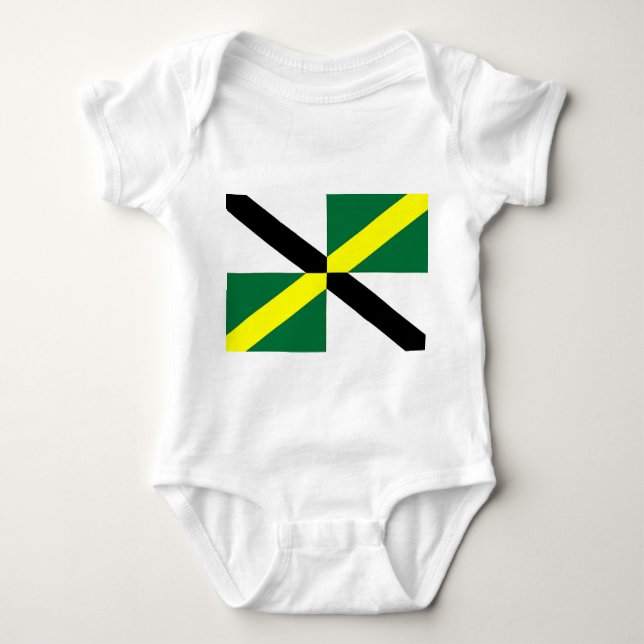 Patriotischer Baby Bodysuit mit Fahne von Monterey Baby Strampler (Vorderseite)