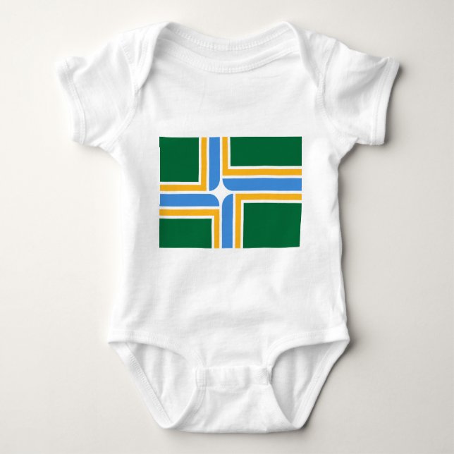 Patriotischer Baby Bodysuit mit Flagge von Portlan Baby Strampler (Vorderseite)