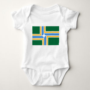 Patriotischer Baby Bodysuit mit Flagge von Portlan Strampler
