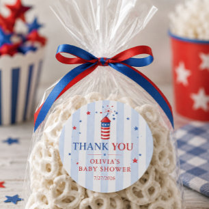 Patriotischer Baby Shower Favor Sticker