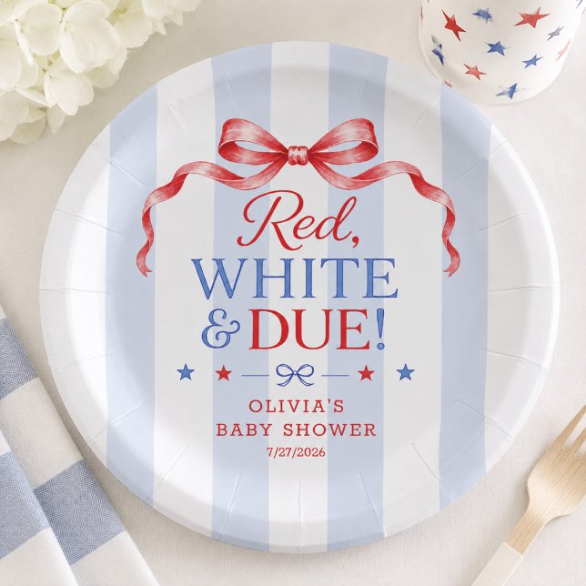 Patriotischer Baby Shower Papier Teller (Von Creator hochgeladen)