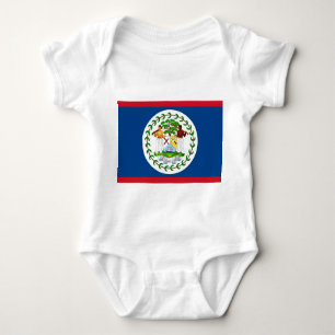 Patriotischer Babybodyanzug mit der Flagge Belize Baby Strampler