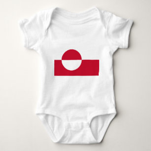 Patriotischer Babybodyanzug mit der Flagge Grönlan Baby Strampler