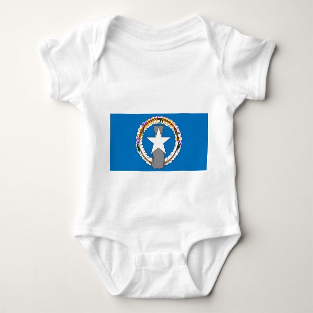 Patriotischer Babybodyanzug mit der Flagge Norther Baby Strampler (Vorderseite)