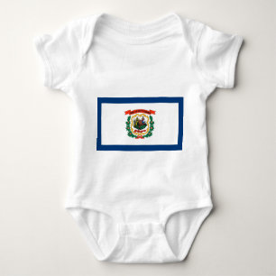 Patriotischer Babybodyanzug mit der Flagge West Vi Baby Strampler