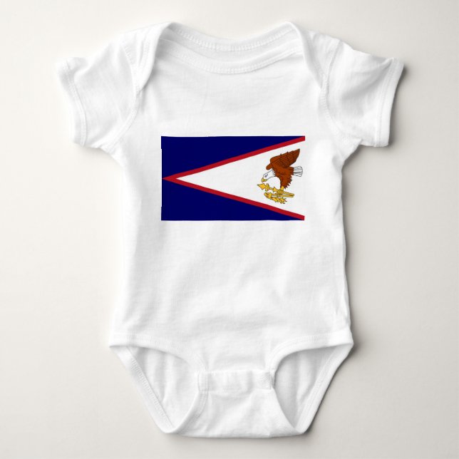 Patriotischer Babybodyanzug mit Fahne Amerikanisch Baby Strampler (Vorderseite)