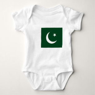 Patriotischer Babybodyanzug mit Flagge Pakistan Baby Strampler