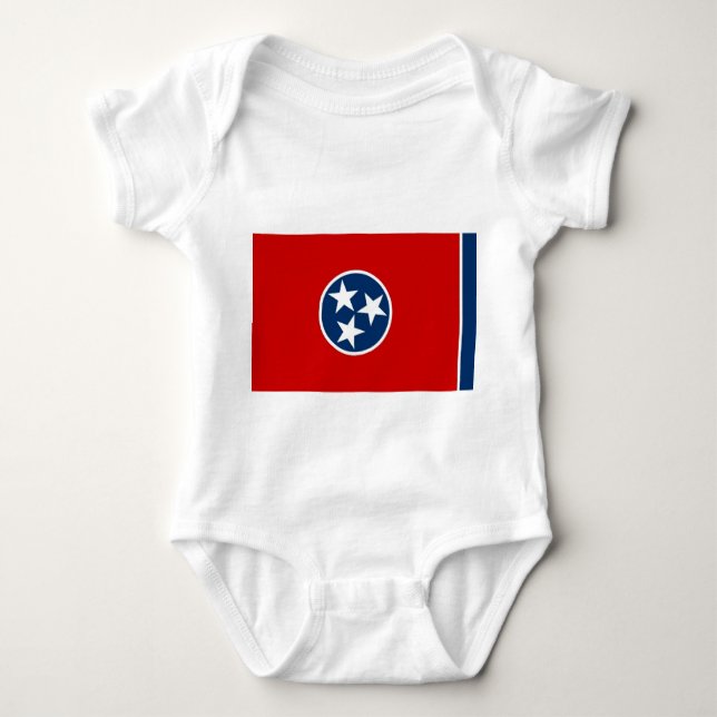 Patriotischer Babybodyanzug mit Flagge Tennessee Baby Strampler (Vorderseite)