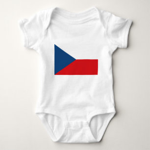 Patriotischer Babybodyanzug mit Flagge Tschechien Baby Strampler
