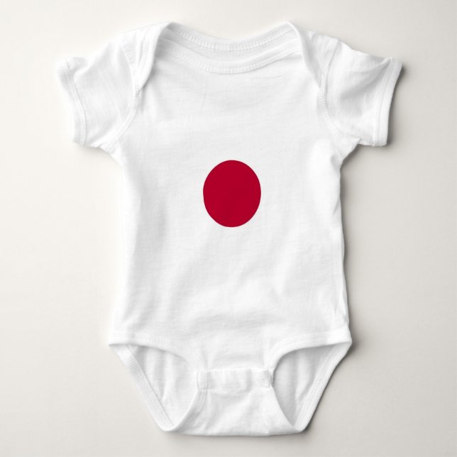 Patriotischer Babybodyanzug mit japanischer Flagge Baby Strampler (Vorderseite)