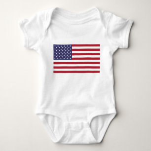 Patriotischer Babybodysuit mit Fahne aus den USA Baby Strampler