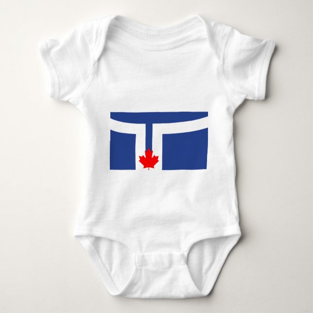 Patriotischer Babybodysuit mit Fahne von Toronto Baby Strampler (Vorderseite)