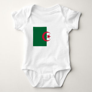 Patriotischer Babybodysuit mit Flagge Algerien Baby Strampler