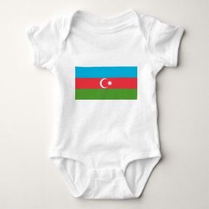 Patriotischer Babybodysuit mit Flagge Aserbaidscha Baby Strampler