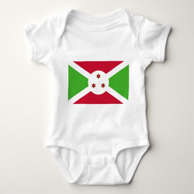 Patriotischer Babybodysuit mit Flagge Burundi Baby Strampler (Vorderseite)