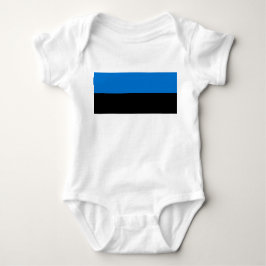 Patriotischer Babybodysuit mit Flagge Estlands Baby Strampler