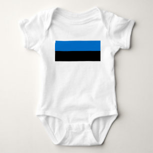 Patriotischer Babybodysuit mit Flagge Estlands Baby Strampler