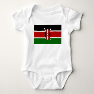 Patriotischer Babybodysuit mit Flagge in Kenia Baby Strampler