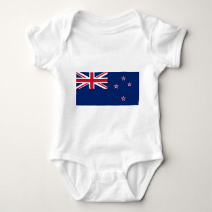 Patriotischer Babybodysuit mit Flagge in Neuseelan Baby Strampler