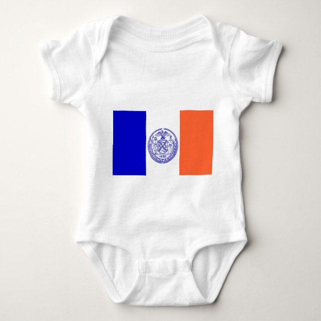 Patriotischer Babybodysuit mit Flagge in New York  Baby Strampler (Vorderseite)