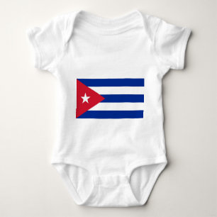 Patriotischer Babybodysuit mit Flagge Kuba Baby Strampler