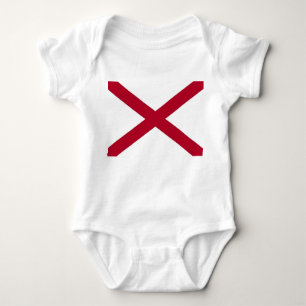 Patriotischer Babybodysuit mit Flagge von Alabama, Baby Strampler