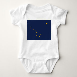 Patriotischer Babybodysuit mit Flagge von Alaska, Baby Strampler