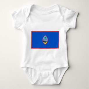 Patriotischer Babybodysuit mit Flagge von Guam Baby Strampler