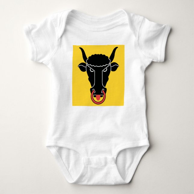 Patriotischer Babybodysuit mit Uri-Flagge Baby Strampler (Vorderseite)