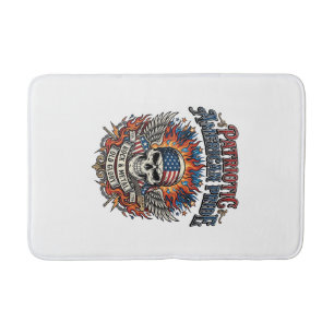 Patriotischer Bandana Rocker Old Glory Musik Rock Badematte