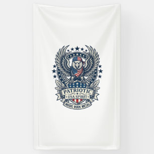 Patriotischer Bandana Rocker Old Glory Musik Rock  Banner