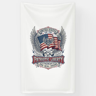 Patriotischer Bandana Rocker Old Glory Musik Rock  Banner